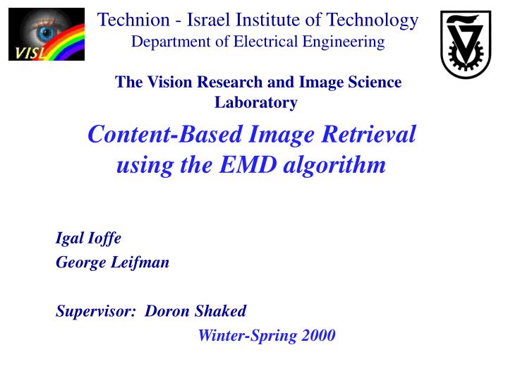 content based image retrieval using the emd algorithm