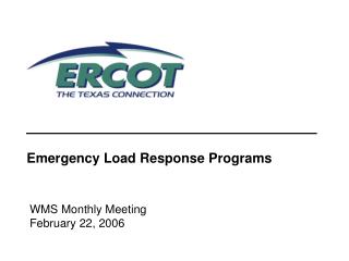 Emergency Load Response Programs