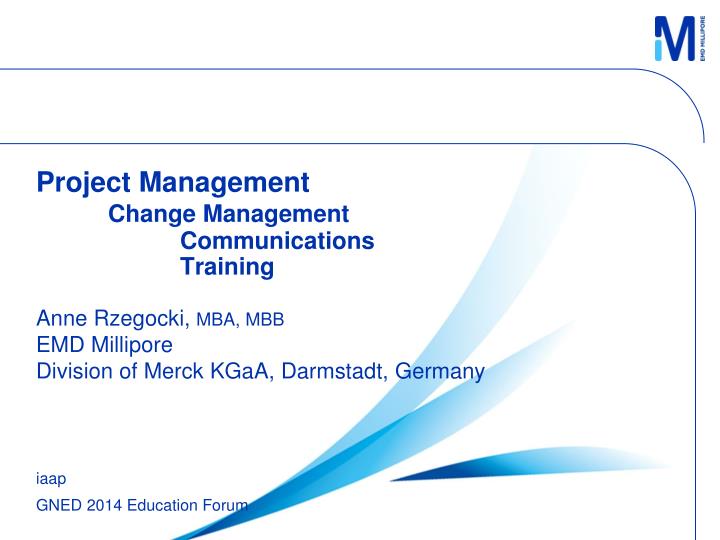 project management change management communications training
