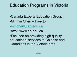 Education Programs in Victoria