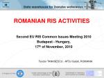 ROMANIAN RIS ACTIVITIES - slide 1
