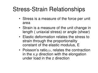 Stress-Strain Relationships