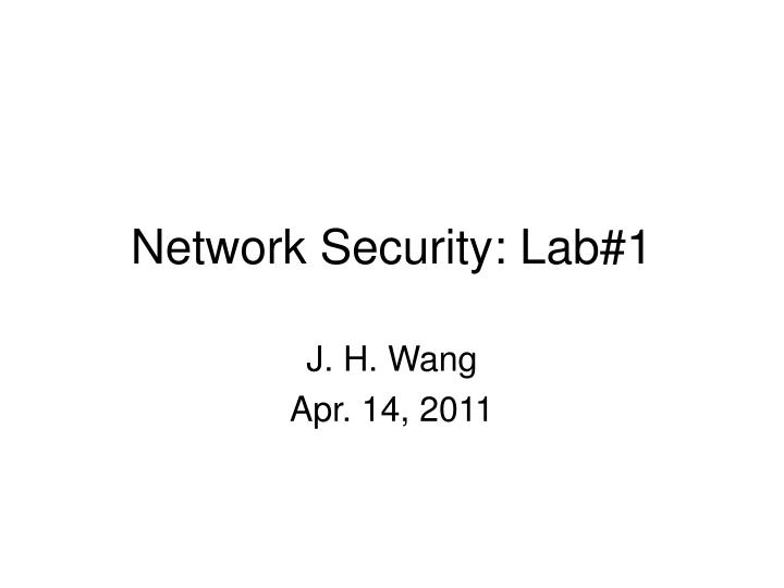 network security lab 1
