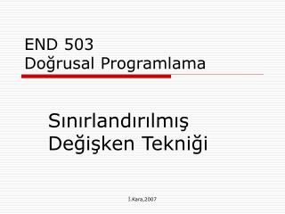 end 503 do rusal programlama
