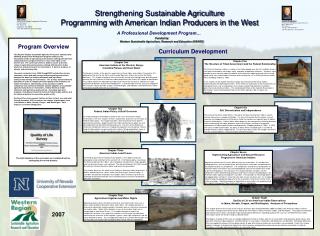 Strengthening Sustainable Agriculture Programming with American Indian Producers in the West