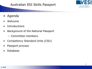 Australian ESI Skills Passport