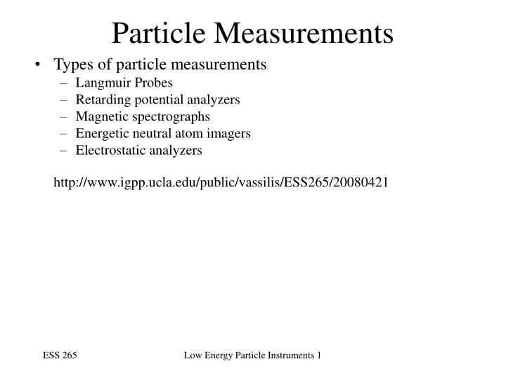 particle measurements
