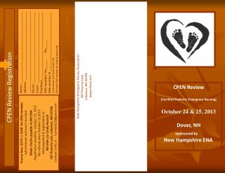 CPEN Review (Certified Pediatric Emergency Nursing) October 24 &amp; 25, 2013 Dover, NH
