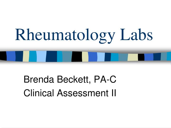 rheumatology labs