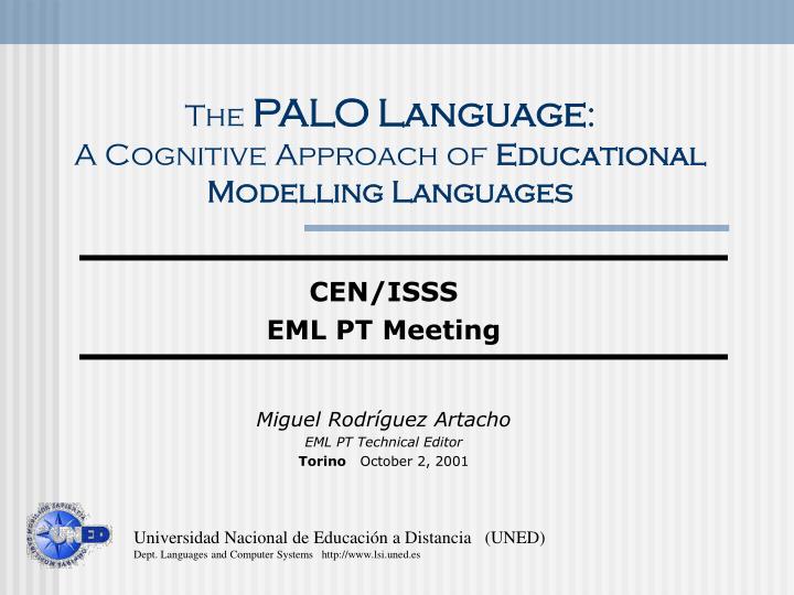 the palo language a cognitive approach of educational modelling languages