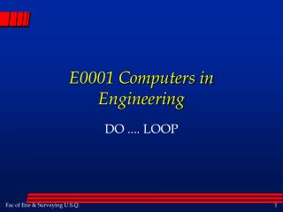 E0001 Computers in Engineering