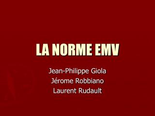 la norme emv