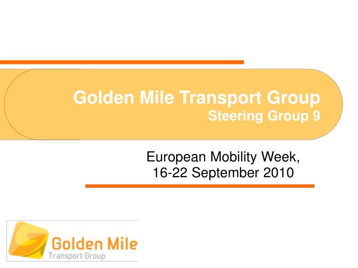 european mobility week 16 22 september 2010
