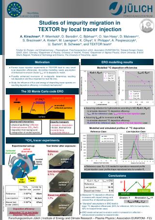 Studies of impurity migration in TEXTOR by local tracer injection