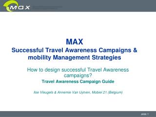 MAX Successful Travel Awareness Campaigns &amp; mobility Management Strategies