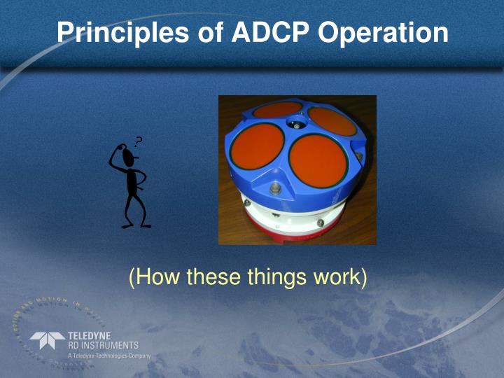 principles of adcp operation