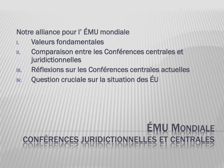 mu mondiale conf rences juridictionnelles et centrales