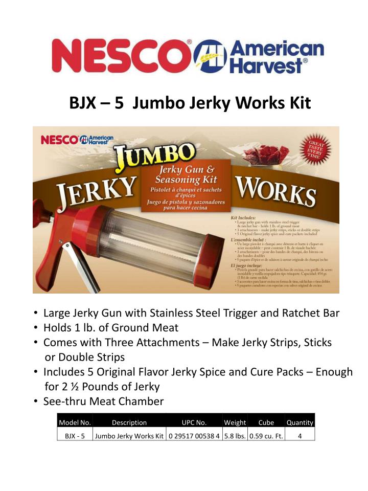 bjx 5 jumbo jerky works kit
