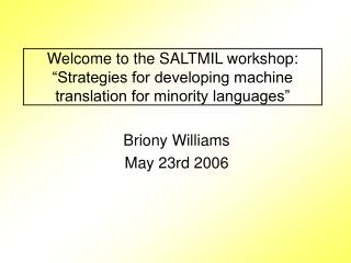 Briony Williams May 23rd 2006