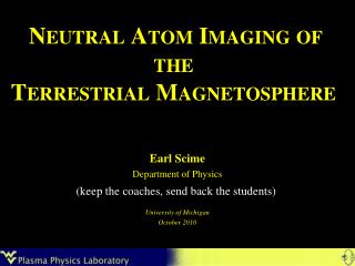 Neutral Atom Imaging of the Terrestrial Magnetosphere