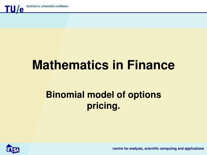 mathematics in finance