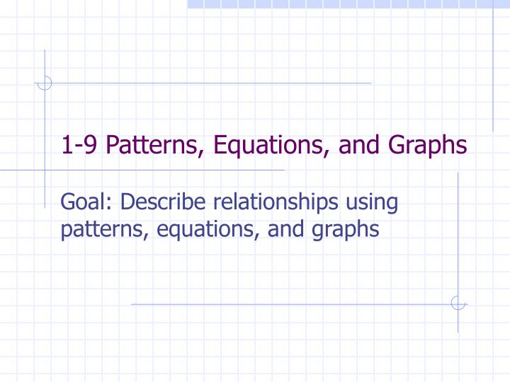 1 9 patterns equations and graphs