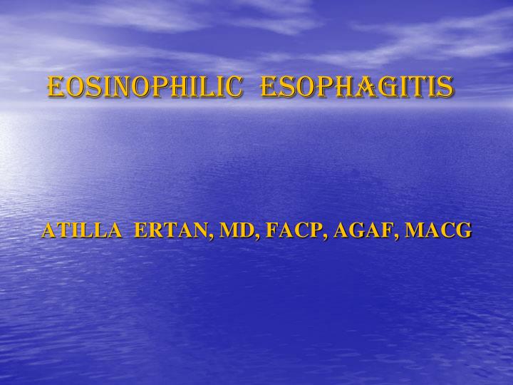 eosinophilic esophagitis