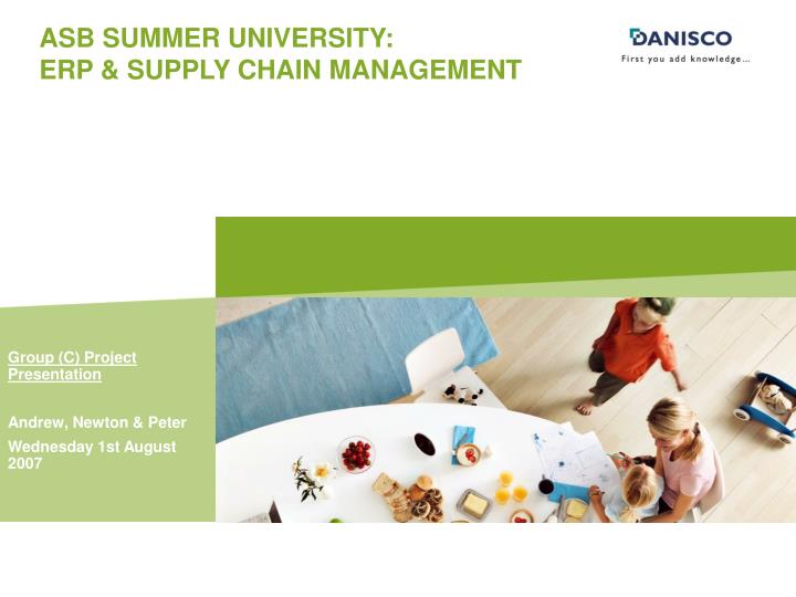 asb summer university erp supply chain management