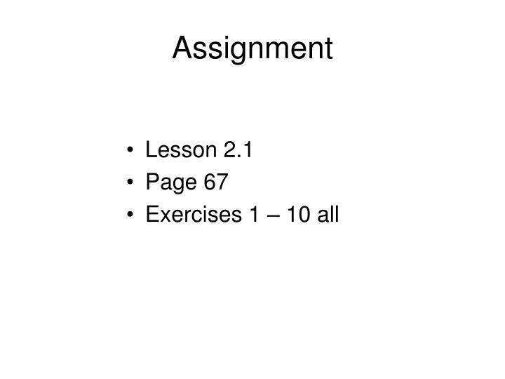 assignment