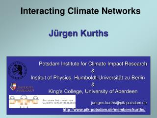 Interacting Climate Networks