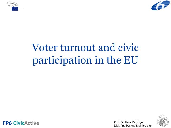 voter turnout and civic participation in the eu