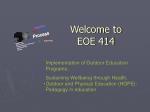 Welcome to EOE 414 - slide 1