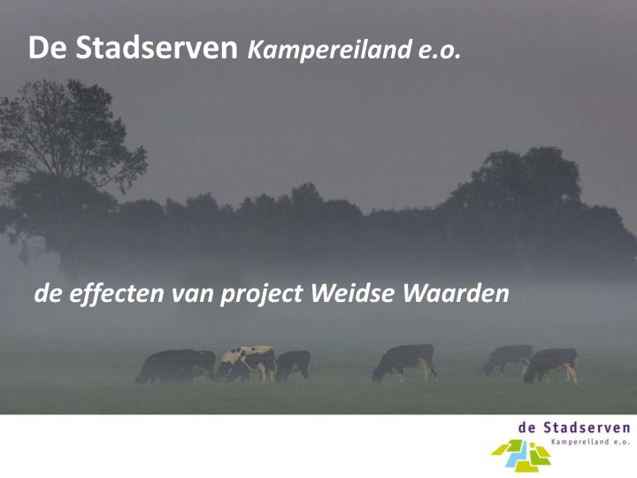 de stadserven kampereiland e o