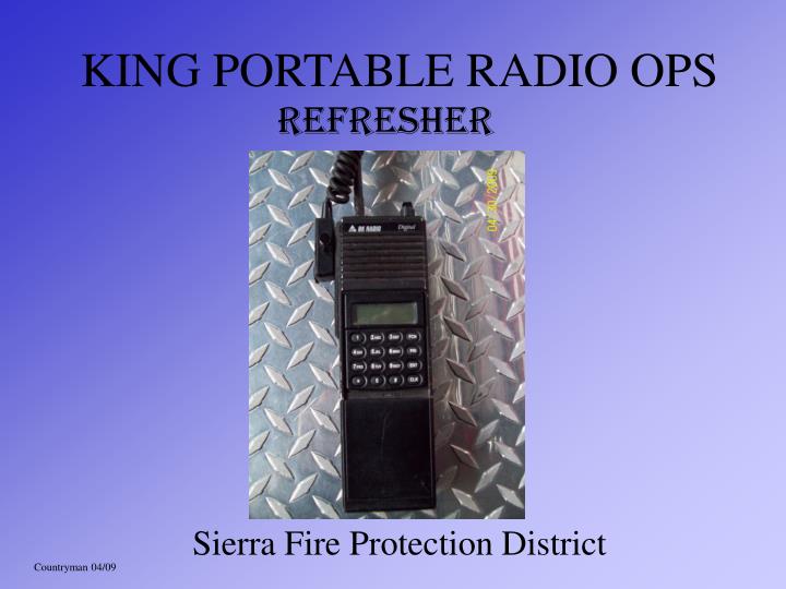 king portable radio ops