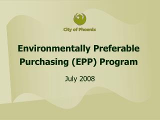 environmentally preferable purchasing epp program