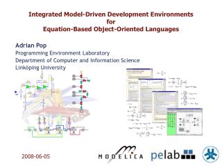 Integrated Model-Driven Development Environments for Equation-Based Object-Oriented Languages