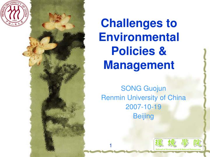 challenges to environmental policies management