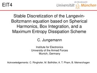 c jungemann institute for electronics university of the armed forces munich germany