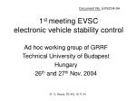1 st meeting EVSC electronic vehicle stability control - slide 1