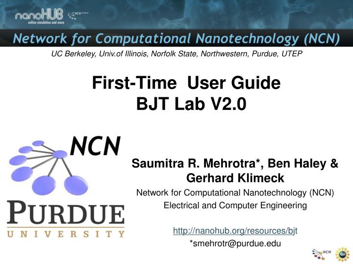 first time user guide bjt lab v2 0