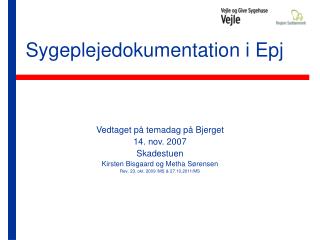 sygeplejedokumentation i epj