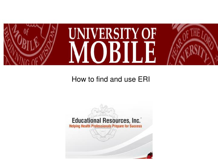 how to find and use eri