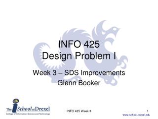 INFO 425 Design Problem I