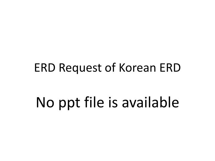 erd request of korean erd