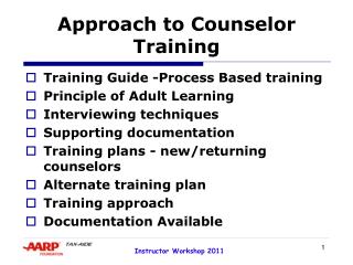 Approach to Counselor Training