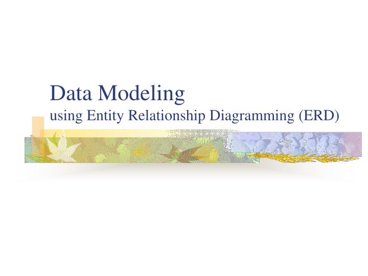 data modeling using entity relationship diagramming erd