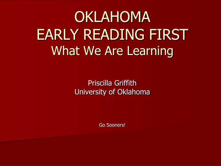 oklahoma early reading first what we are learning