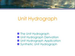 Unit Hydrograph