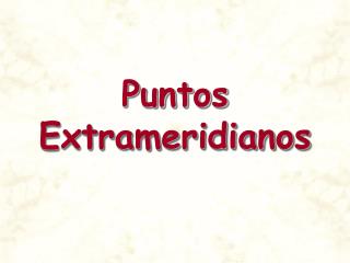 puntos extrameridianos