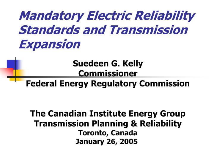 mandatory electric reliability standards and transmission expansion